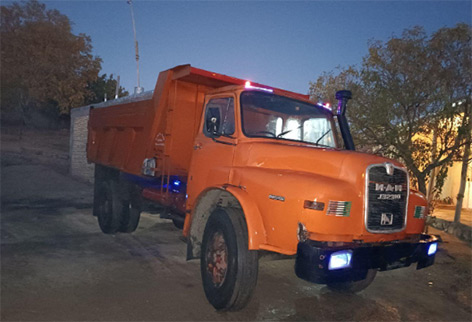 کامیون تک کمپرسی نارنجی مان کد T-M-0012